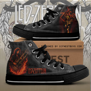 Led Zeppelin High Top Canvas Shoes - NGHIAVT 2672.7
