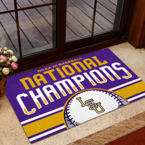 LSU Tigers Baseball 2025 National Champions Doormat - NGHIAVT 2977