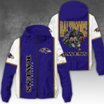 Baltimore Ravens 3D Windbreaker Jacket - NGHIAVT3910