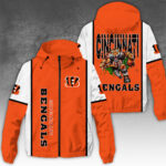 Cincinnati Bengals 3D Windbreaker Jacket - NGHIAVT3911