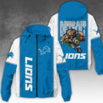Detroit Lions 3D Windbreaker Jacket - NGHIAVT3927