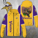 Minnesota Vikings 3D Windbreaker Jacket - NGHIAVT3929