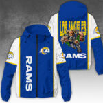 Los Angeles Rams 3D Windbreaker Jacket - NGHIAVT3935