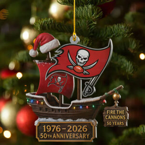 Tampa Bay Buccaneers Custom Shape 2-side Printed Acrylic Ornament - NGHIAVT4022
