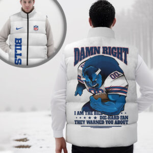 Buffalo Bills 3D Sleeveless Down Jacket - NGHIAVT4031