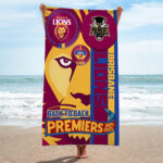 Brisbane Lions 2025 Rectangle Beach Towel - NGHIAVT5085
