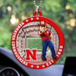 Nebraska Cornhuskers Football Custom shape 2-sided Acrylic Car Ornament - HOATT13113