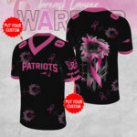 Personalized New England Patriots x Breast Cancer Awareness 3D Football Jersey - MAITM12856