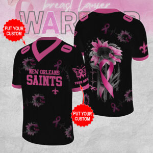 Personalized New Orleans Saints x Breast Cancer Awareness 3D Football Jersey - MAITM12857