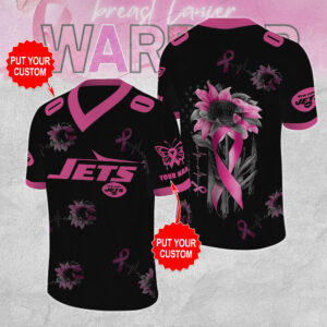 Personalized New York Jets x Breast Cancer Awareness 3D Football Jersey - MAITM12859
