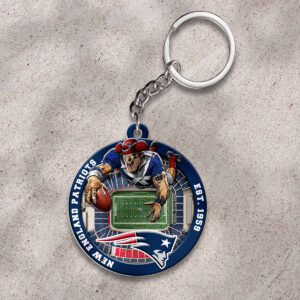 New England Patriots Custom Shape 2-sided Keychain - HOATT12702