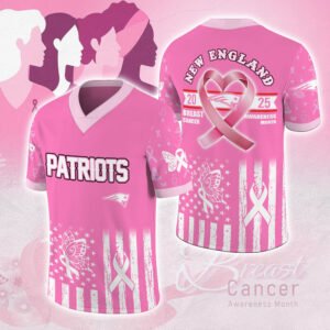 New England Patriots x Breast Cancer Awareness 2025 3D Football Jersey - MAITM12888