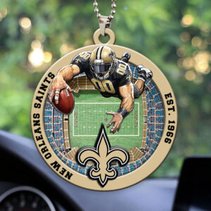 New Orleans Saints Custom shape 2-sided Acrylic Car Ornament - HOATT12601