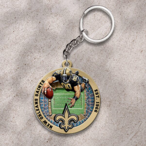New Orleans Saints Custom Shape 2-sided Keychain - HOATT12703
