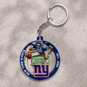 New York Giants Custom Shape 2-sided Keychain - HOATT12704