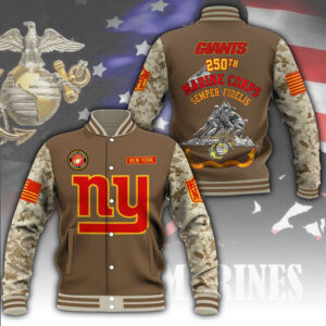 New York Giants x US Marine Corps 250th Anniversary Varsity Jacket – MAITM12794