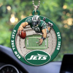 New York Jets Custom shape 2-sided Acrylic Car Ornament - HOATT12589