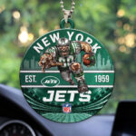 New York Jets Custom shape 2-sided Acrylic Car Ornament - HOATT12920