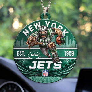 New York Jets Custom shape 2-sided Acrylic Car Ornament - HOATT12920