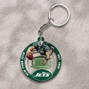 New York Jets Custom Shape 2-sided Keychain - HOATT12705