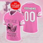 Personalized New York Jets x Breast Cancer Awareness 3D Football Jersey - MAITM13006