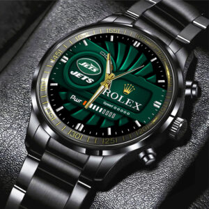 New York Jets x Rolex Black Stainless Steel Watch - MAITM13142