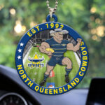 North Queensland Cowboys Custom Shape 2-sided Acrylic Car Ornament – HOATT13376