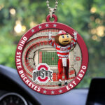 Ohio State Buckeyes Football Custom shape 2-sided Acrylic Car Ornament - HOATT13115