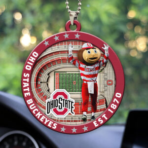 Ohio State Buckeyes Football Custom shape 2-sided Acrylic Car Ornament - HOATT13115