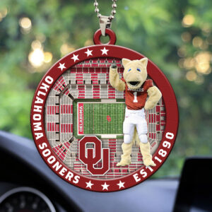 Oklahoma Sooners Football Custom shape 2-sided Acrylic Car Ornament - HOATT13134