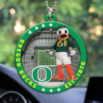 Oregon Ducks Football Custom shape 2-sided Acrylic Car Ornament - HOATT13116