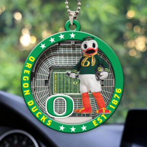 Oregon Ducks Football Custom shape 2-sided Acrylic Car Ornament - HOATT13116