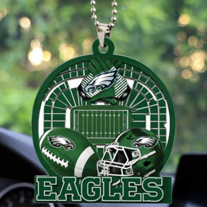 Philadelphia Eagles Custom shape 2-sided Acrylic Car Ornament - TMTHU749