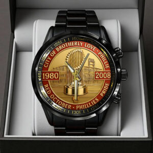 Philadelphia Phillies Black Stainless Steel Watch - TANTN16087