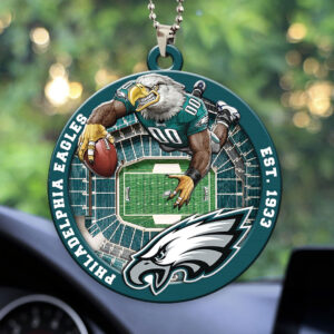 Philadelphia Eagles Custom shape 2-sided Acrylic Car Ornament - HOATT12603