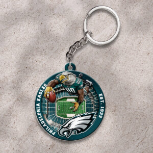 Philadelphia Eagles Custom Shape 2-sided Keychain - HOATT12706