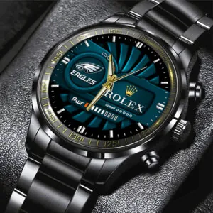 Philadelphia Eagles x Rolex Black Stainless Steel Watch - MAITM13143
