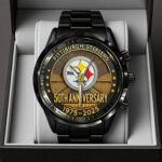 Pittsburgh Steelers The Terrible Towel 2025 Black Stainless Steel Watch - TANTN16139