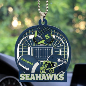 Seattle Seahawks Custom shape 2-sided Acrylic Car Ornament - TMTHU768
