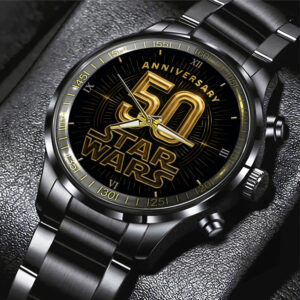 Star Wars 50th Anniversary Black Stainless Steel Watch - TMTHU1232