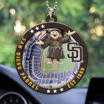 San Diego Padres Custom shape 2-sided Acrylic Car Ornament - HOATT13054