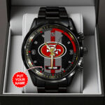 Personalized San Francisco 49ers Black Stainless Steel Watch - TANTN16027