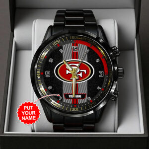 Personalized San Francisco 49ers Black Stainless Steel Watch - TANTN16027
