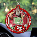 San Francisco 49ers Custom shape 2-sided Acrylic Car Ornament - HOATT12604
