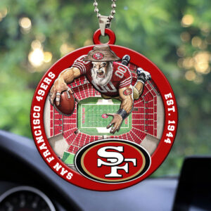 San Francisco 49ers Custom shape 2-sided Acrylic Car Ornament - HOATT12604