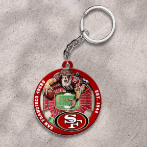 San Francisco 49ers Custom Shape 2-sided Keychain - HOATT12708