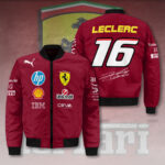 Scuderia Ferrari x Charles Leclerc 3D Bomber Jacket - HOATT 9366