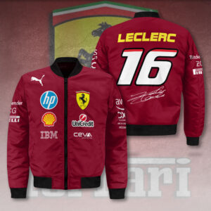Scuderia Ferrari x Charles Leclerc 3D Bomber Jacket - HOATT 9366