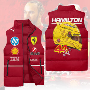 Scuderia Ferrari x Lewis Hamilton 3D Sleeveless Down Jacket - HOATT13435