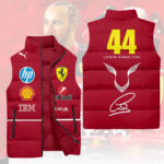 Scuderia Ferrari x Lewis Hamilton 3D Sleeveless Down Jacket - HOATT13436